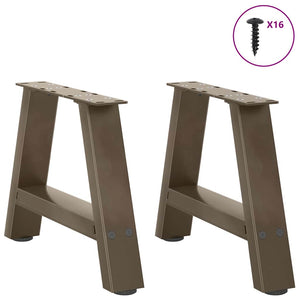 A-Form Couchtischbeine Stahl 30cm, 2er Set