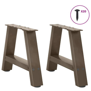 A-Form Couchtischbeine Stahl 40 cm, 2er-Set