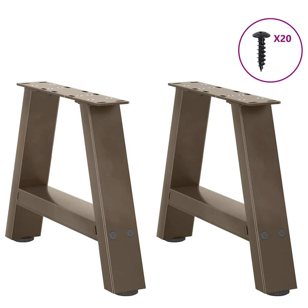 A-Form Couchtischbeine Stahl 40 cm, 2er-Set
