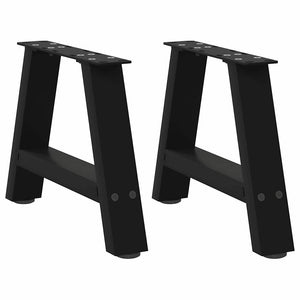 Couchtischbeine A-Form, 50cm, Schwarz, 2er Set