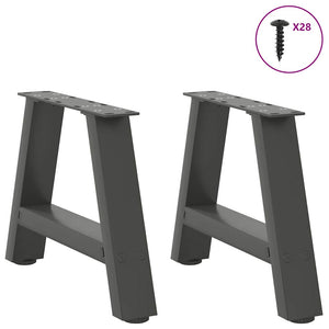 Couchtischbeine A-Form Anthrazit, 2er Set