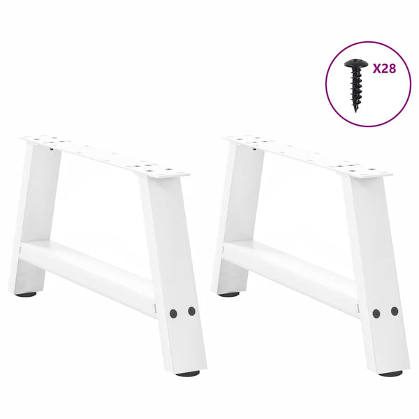 Couchtischbeine A-Form, 60cm, Weiß, 2er-Set