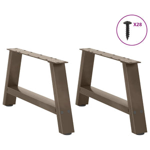 Couchtischbeine A-Form Stahl, 60 cm, 2er-Set