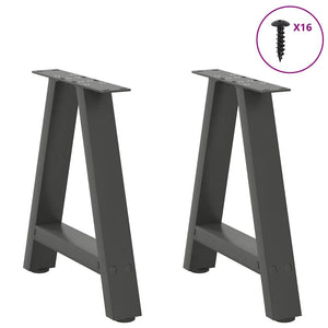 A-Form Couchtischbeine Anthrazit, 2er Set