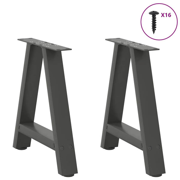 A-Form Couchtischbeine Anthrazit, 2er Set