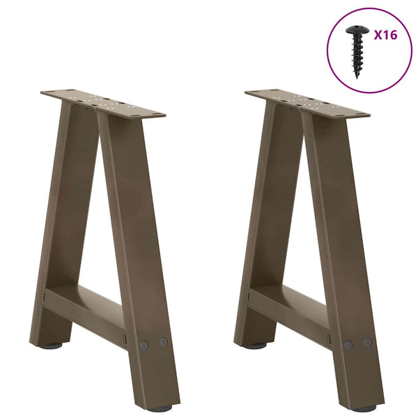 A-Form Couchtischbeine aus Stahl, 2er Set