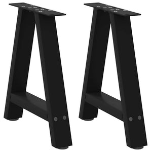 Couchtischbeine A-Form, 2er Set, Schwarz