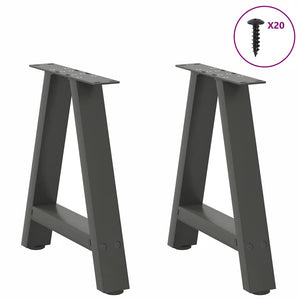Couchtischbeine A-Form Anthrazit, 2er-Set