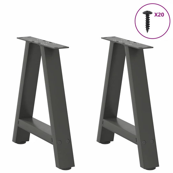 Couchtischbeine A-Form Anthrazit, 2er-Set