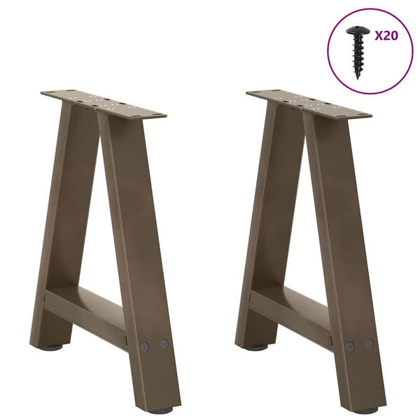 A-Form Couchtischbeine Stahl 50cm, 2er Set