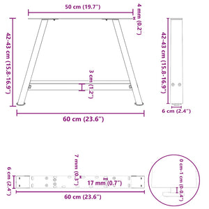 Couchtischbeine A-Form Weiß, 2er Set