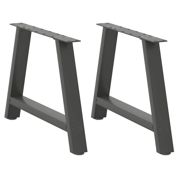 Couchtischbeine A-Form Anthrazit 60 cm, 2er-Set