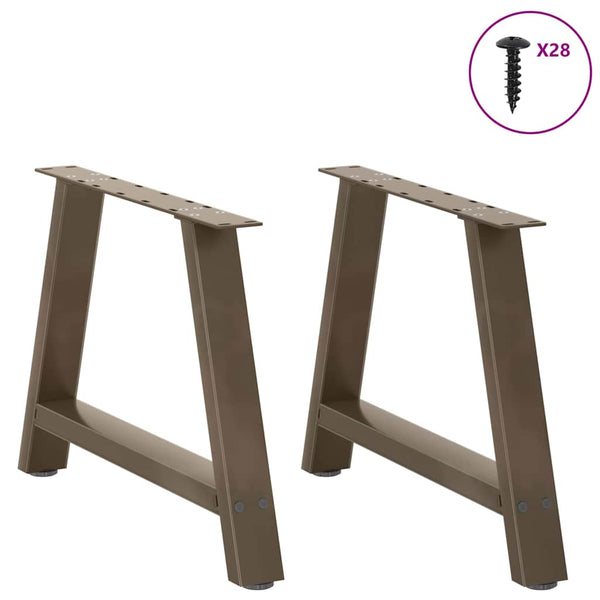 A-Form Couchtischbeine Stahl 60cm, 2er-Set
