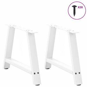 Couchtischbeine A-Form Weiß, 2er Set
