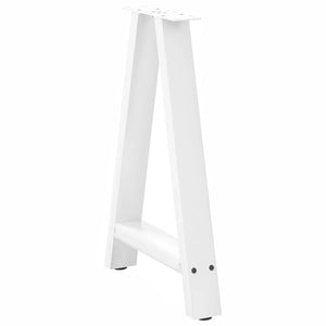 Esstischbeine A-Form Weiß Stahl 50x73cm, 2er-Set