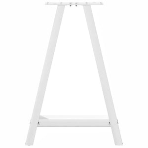 Esstischbeine A-Form Weiß Stahl 50x73cm, 2er-Set