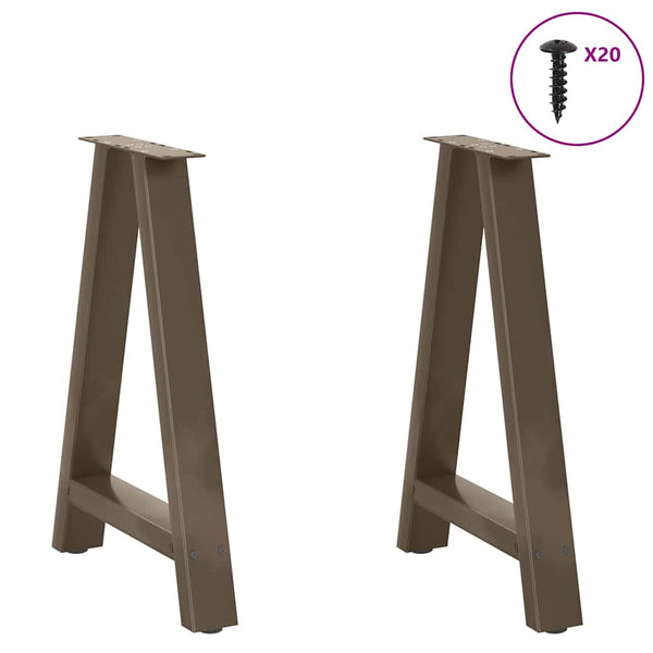 Tischbeine A-Form Stahl 50x72 cm, 2er Set