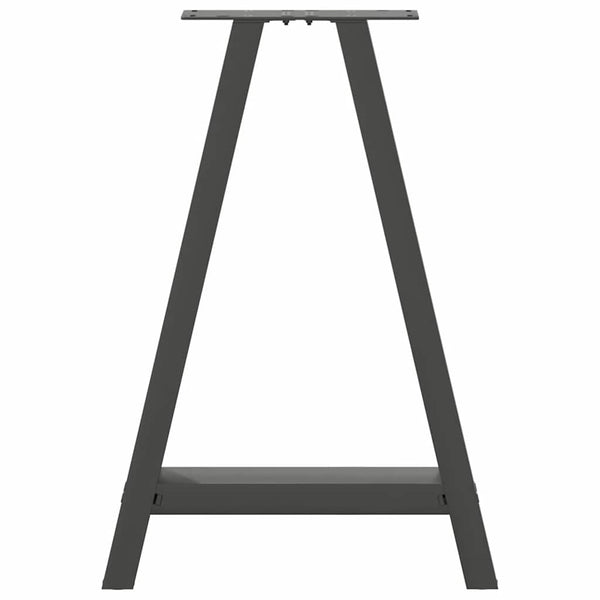 vidaXL Pieds de table à manger en forme de A 2 pcs Anthracite 60x(72-73) cm Acier