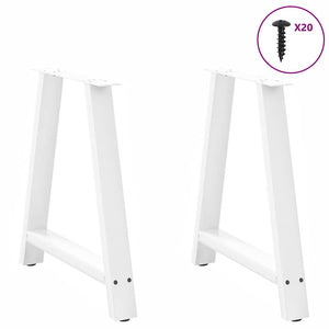 A-Form Tischbeine, 70 cm, Weiß, 2er-Set
