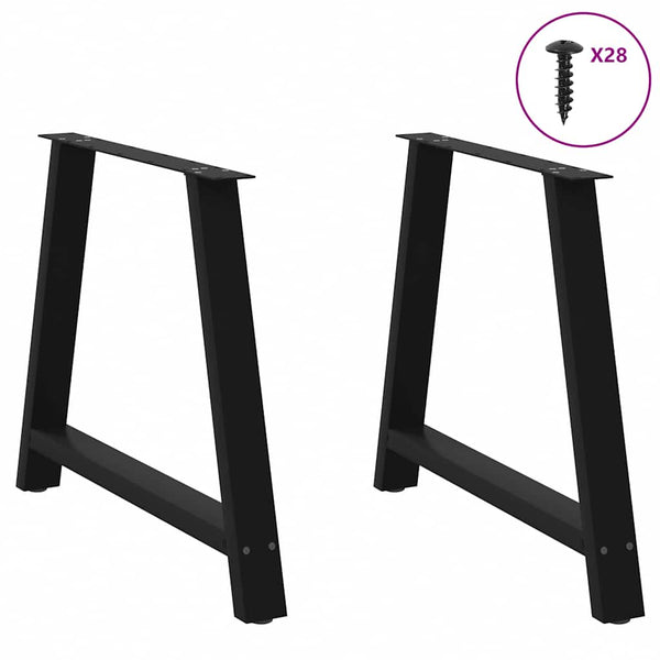 A-Form Tischbeine Schwarz, 2er Set