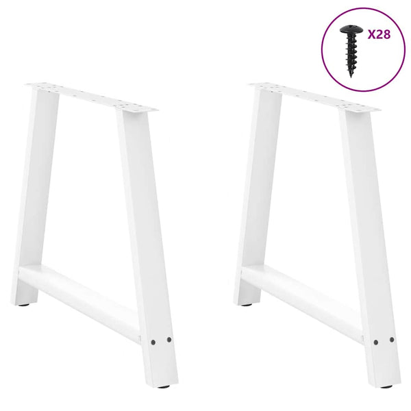 A-Form Tischbeine, 90 cm, Weiß, 2er-Set
