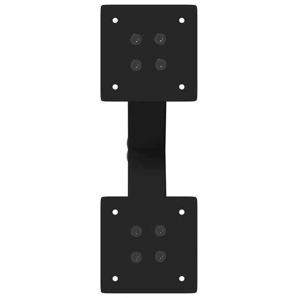 Couchtischbeine X-Form, 30cm Stahl Schwarz, 2er-Set