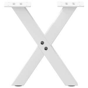 Couchtischbeine X-Form, 30cm, Weiß, 2er Set