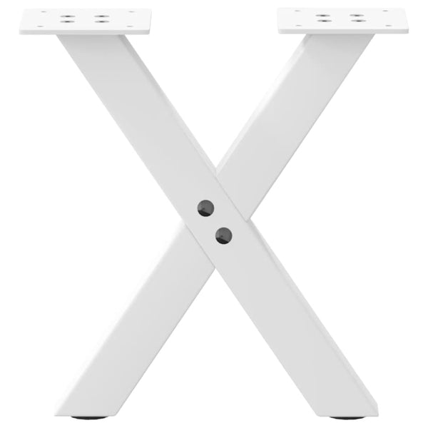 Couchtischbeine X-Form, 30cm, Weiß, 2er Set