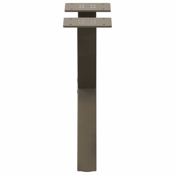 Couchtischbeine X-Form, Stahl Natur, 30 cm, 2er Set