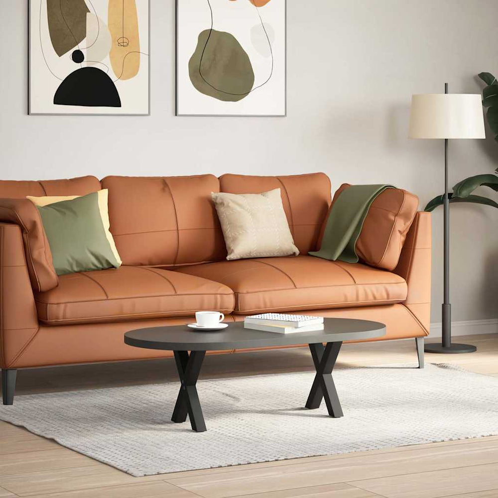 Couchtischbeine X-Form, Schwarz, 2er-Set