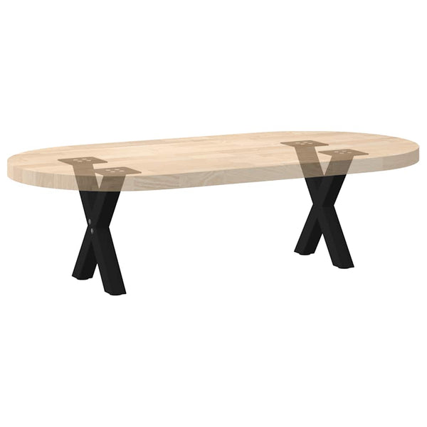Couchtischbeine X-Form, Schwarz, 2er-Set