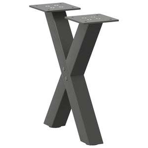 Couchtischbeine X-Form Anthrazit, 2er Set