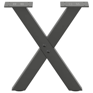 Couchtischbeine X-Form Anthrazit, 2er Set