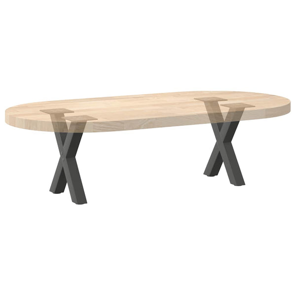 Couchtischbeine X-Form Anthrazit, 2er Set