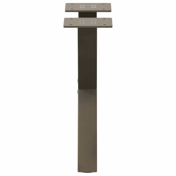 Couchtischbeine X-Form, Stahl Natur, 2er Set