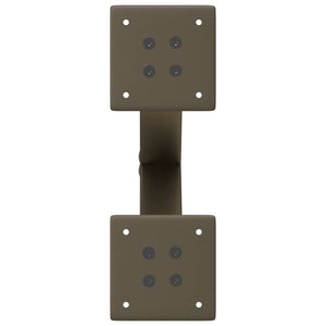 Couchtischbeine X-Form, Stahl Natur, 2er Set