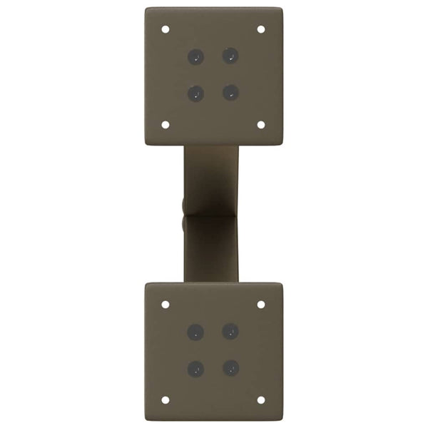 Couchtischbeine X-Form, Stahl Natur, 2er Set