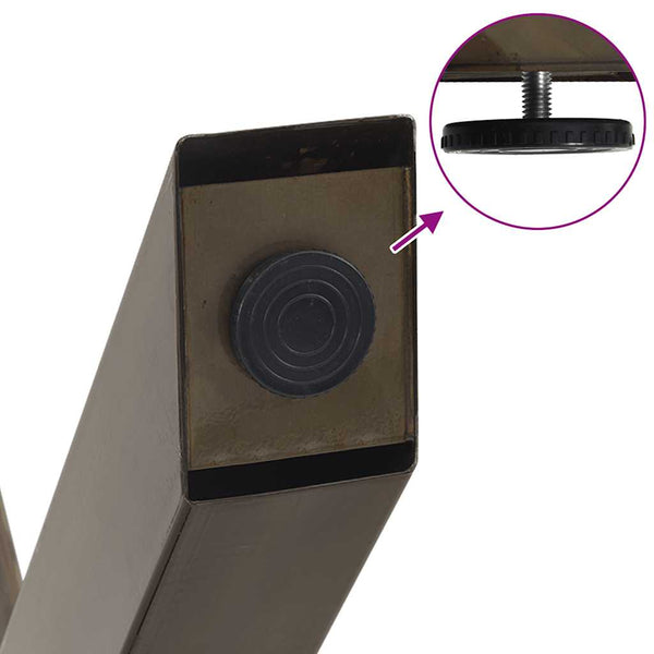 Couchtischbeine X-Form, Stahl Natur, 2er Set