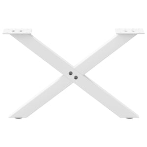 Couchtischbeine X-Form Weiß, 2er Set