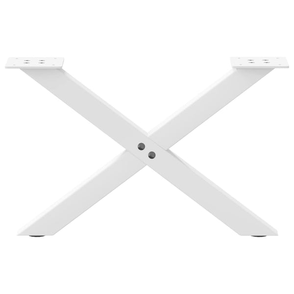 Couchtischbeine X-Form Weiß, 2er Set