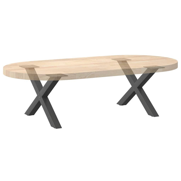 Couchtischbeine X-Form Anthrazit 50cm, 2er Set