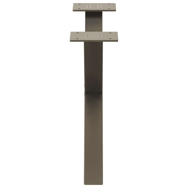 Couchtischbeine X-Form Stahl Natur 2er Set