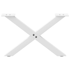 Couchtischbeine X-Form Weiß, 2er Set