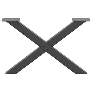 Couchtischbeine X-Form Anthrazit, 2er-Set