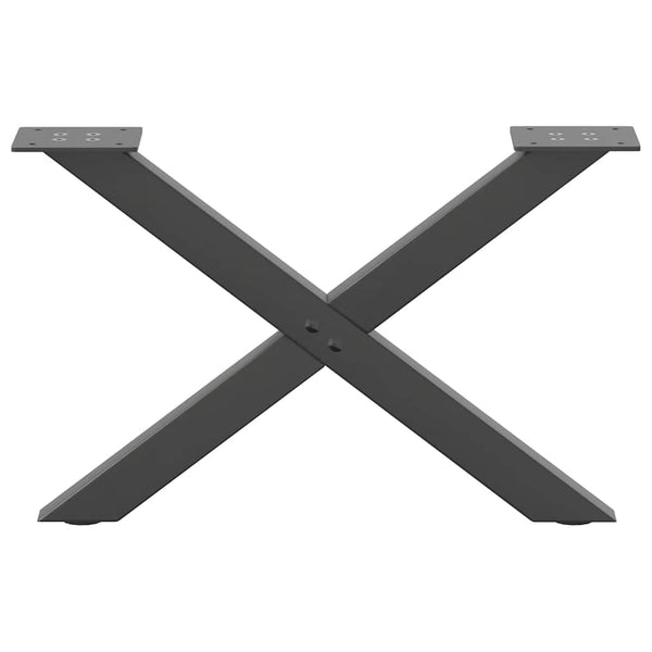 Couchtischbeine X-Form Anthrazit, 2er-Set