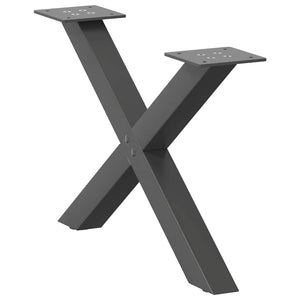 Couchtischbeine X-Form Anthrazit, 2er-Set