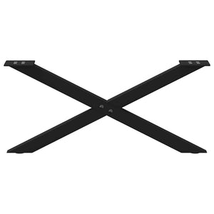 Couchtischbeine X-Form, 70 cm, Schwarz, 2er-Set