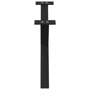 Couchtischbeine X-Form, 70 cm, Schwarz, 2er-Set