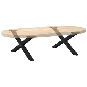 Couchtischbeine X-Form, 70 cm, Schwarz, 2er-Set