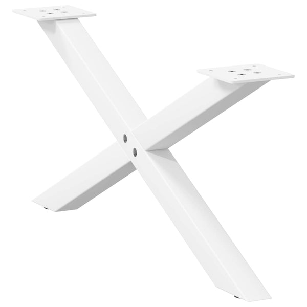 Couchtischbeine X-Form, Weiß, 70cm, 2er-Set
